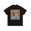 Unisex Vintage Washed Cotton Long Sleeve Tee With Cartoon Print Loose Fit Retro Streetwear Style