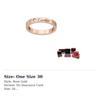 CARTIER C DE CARTIER 18K Gold Diamond Rings Unisex Rose Gold B4086400