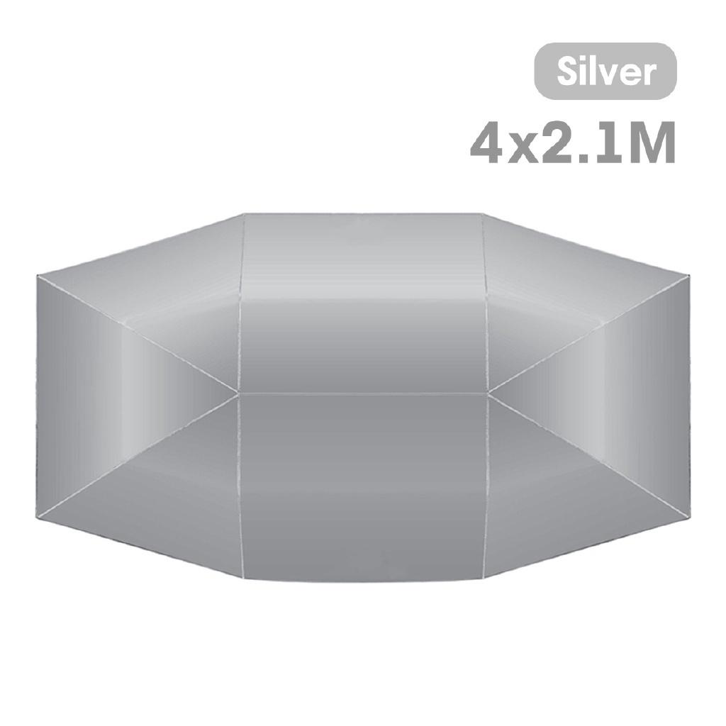 Серебристо-синий тент-чехол для автомобиля с дистанционным управлением, зонт от солнца для автомобиля, чехол на крышу, комплекты для защиты от УФ-лучей, без кронштейна 4,5x2,3 м