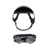 Comfortable Dog Sports Helmet Goggles Set with Shock Absorption Easy to Wear Design for Pet Outdoor Mountain Climbing