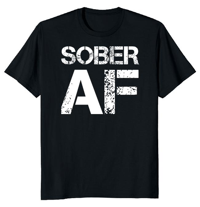 Футболка унисекс Sober AF Grunge