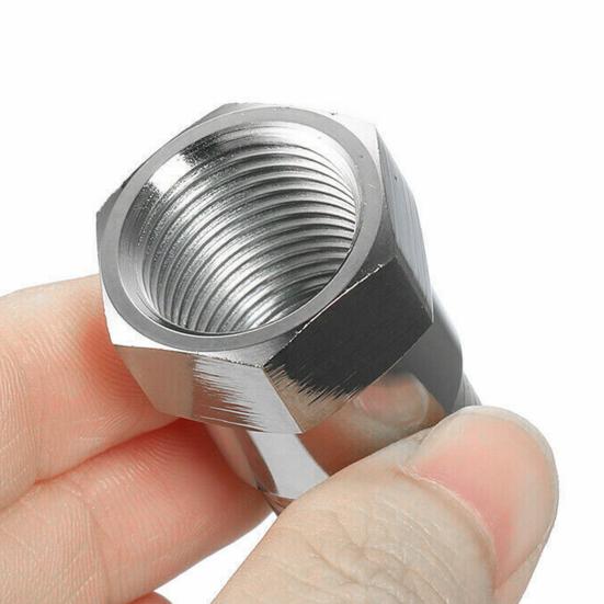 2Pcs O2 Sensor Spacer Threaded Universal M18 X 1.5 Car Engine Light Oxygen Sensor Extender Adapter for Vehicle