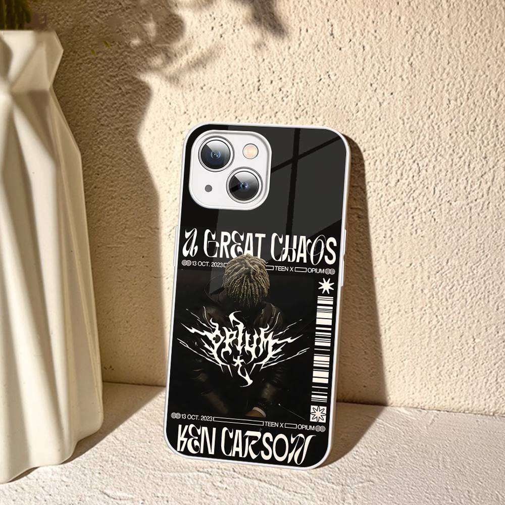Pop Singer K-Ken Carson Tempered Glass For Iphone 14 13 12 11 Pro Mini XS MAX 14Plus X XS XR Fundas