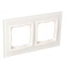 2-gang Nature-Glass frame, WHITE PEARL, IP20/IP44' ('IP44 - use seal