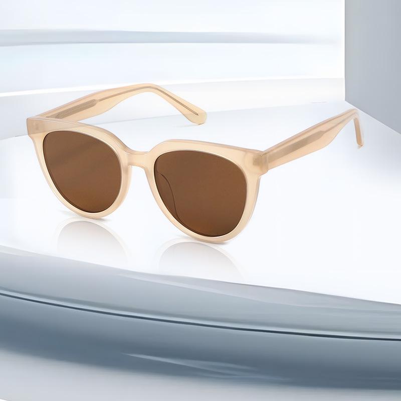 Женские ацетатные солнцезащитные очки Karin Kristen высокого класса - Молочный чайный янтарь, Защита от УФ