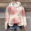 Women's Valentine's Day Printed Plush Warm Casual Jacket Sweater Winter Jacket