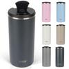 TYESO Tumbler with Lid, Leak-Proof, Vacuum Insulated, Large Capacity, Stainless Steel Thermos, Water Bottle, Coffee Cup, Direct Drinking, Portable, Re