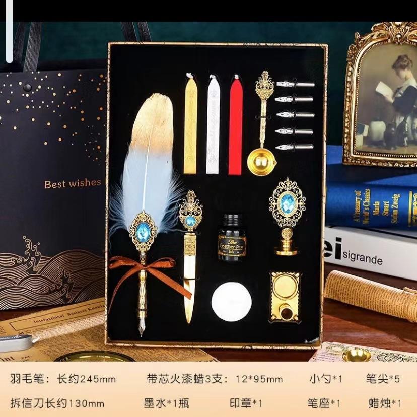 Креативное винтажное перо «Философский камень», прямая продажа, ручка, печать сургучом, подарок на День учителя