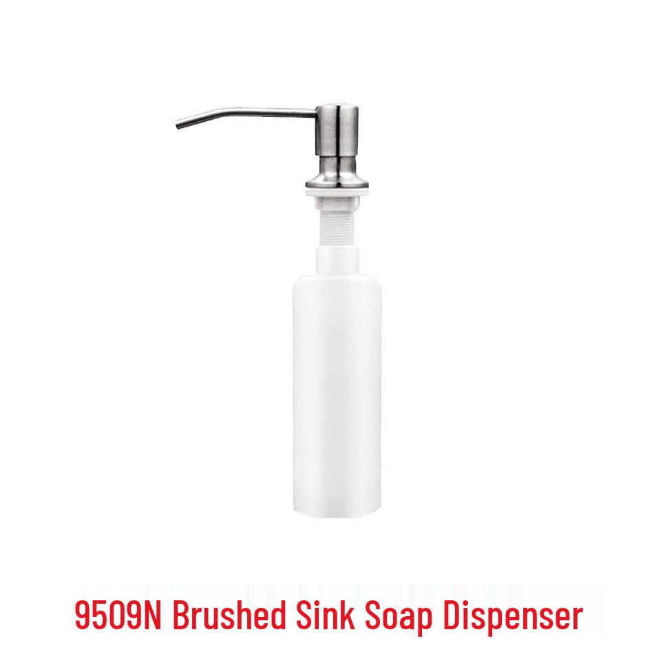 Кухонный дозатор для мыла из нержавеющей стали с силиконовой удлиненной трубкой и помповой головкой