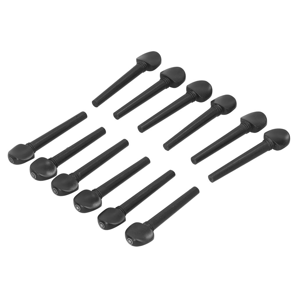 12 шт., колышки из черного дерева, 8,7 см, деревянные аксессуары для настройки, сменные аксессуары с рыбьим глазом для скрипки с удом