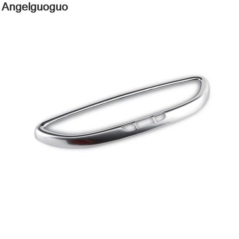 Angelguoguo Car Inner Rearview Mirror Cover Frame Cover Trim Sticker for Porsche Cayenne Macan Panamera