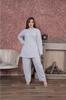 Women's Style Plus Size Pajama Set Wide Fit Mother Set Winter Long Sleeve Big Size Pajama Set Double Set