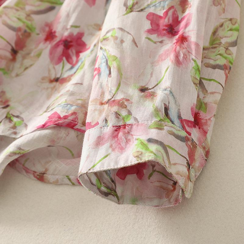 Весенняя повседневная рубашка с принтом, женская, с длинными рукавами, свободная, большого размера, удобная, с воротником-поло в стиле ретро