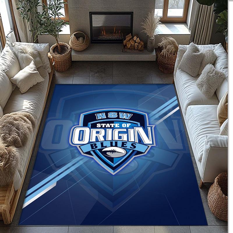 NSW Blues Crystal Velvet Carpet Soft Anti?Slip Floor Mat Comfortable Home Living Room Bedroom Decor Rug
