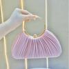 "Pleated Evening Handbag: Small Crossbody for Banquets & KTV"