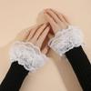 Costume Accessory Fake Cuff Lace Ruffled Wrist Lace Cuff Elegant Sweater Cuffs  Stage Performance