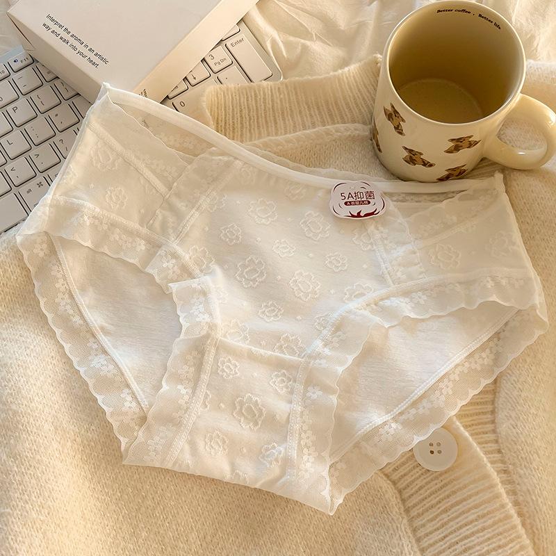 Женское нижнее белье из чистого хлопка 5A класса для младенцев, дышащее, антибактериальное, бесшовное, удобное, с треугольными чашечками и средней талией