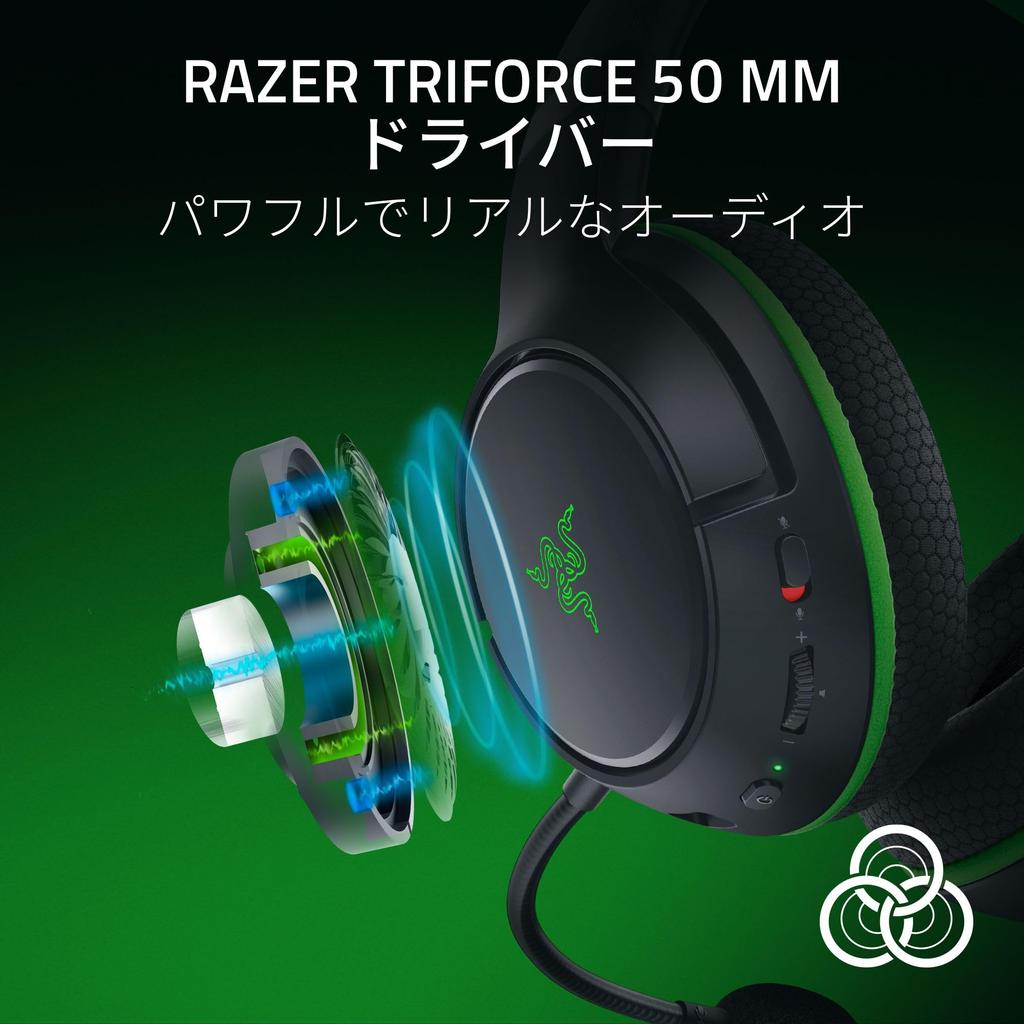 Беспроводная игровая гарнитура Razer Kaira HyperSpeed с Bluetooth и TriForce 50 мм HyperClear Cardioid FlowKnit Memory Foam Совместима с и Мобильным