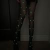 Glow In The Dark Printing Tights Heart Pattern Sexy Pantyhose Seamless Luminous Pantyhose  Girl