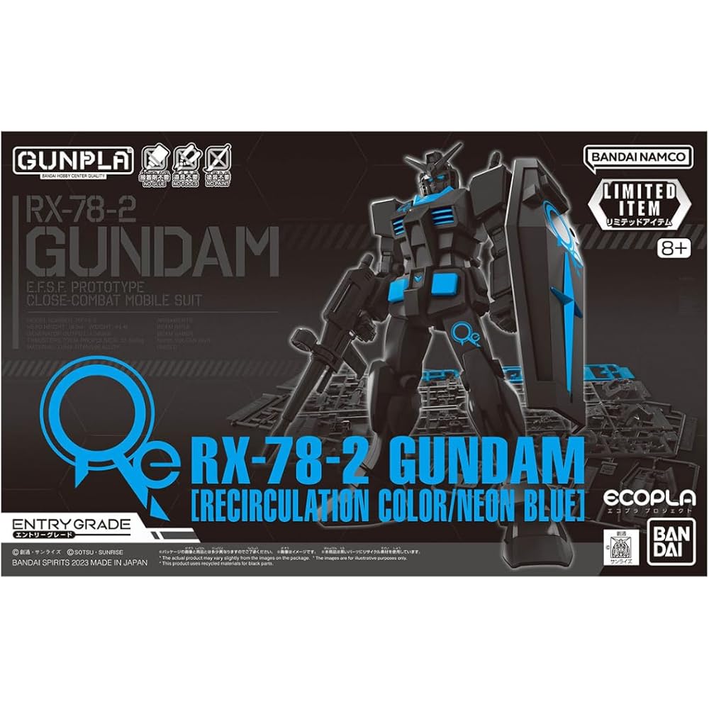 NTRY RX-78-2 Gundam 1/144 Scale Model Neon Blue Color Event Exclusive