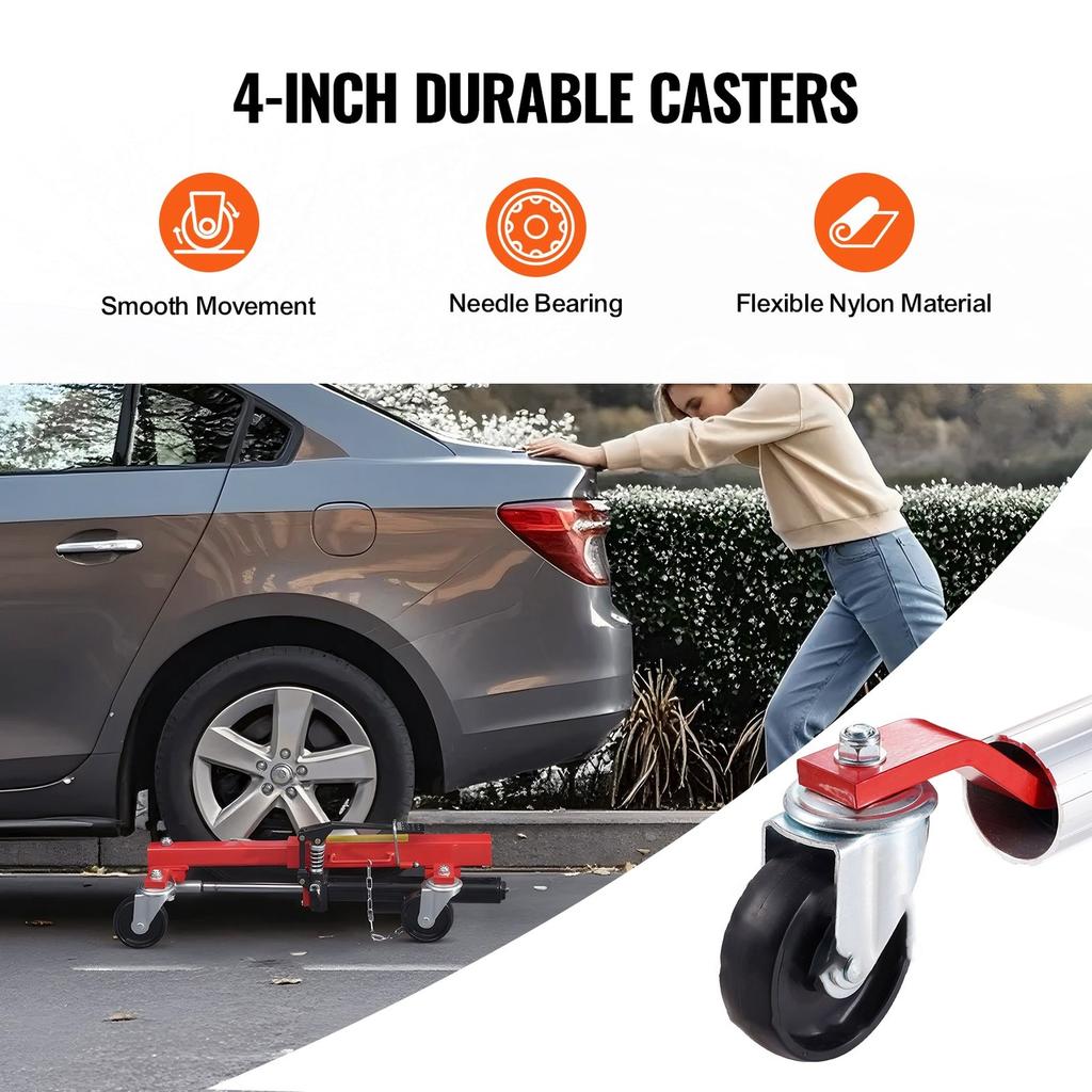 Wheel Dolly Heavy Duty Vehicle Positioning Tire Car Lifter 1500Lbs 2 Pack