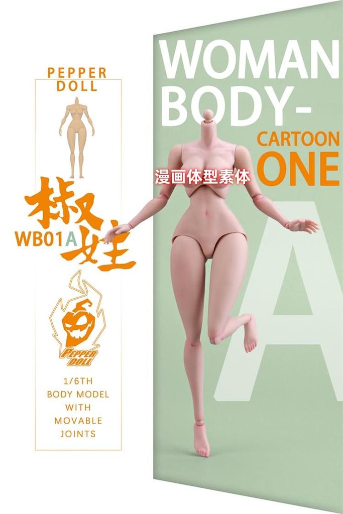 Toys & Hobbies [TOYBARJAPAN] 1/6 Scale Chili Toys WB01A PEPPER DOLL Comic Book Female Body for Action Figures
