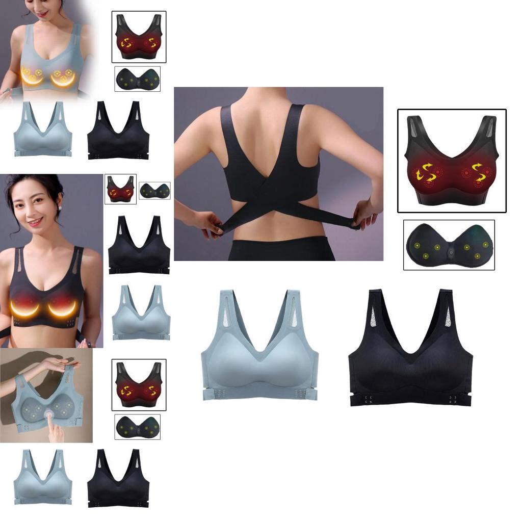 Электрический массажер для груди для женщин, удобный съемный дизайн с вибрацией для увеличения бюста