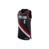 Баскетбольная майка с принтом логотипа НБА и V-образным вырезом Icon Edition Portland Trail Blazers Damian Lillard Player Jersey 0 Мужская майка черная CW3459-011