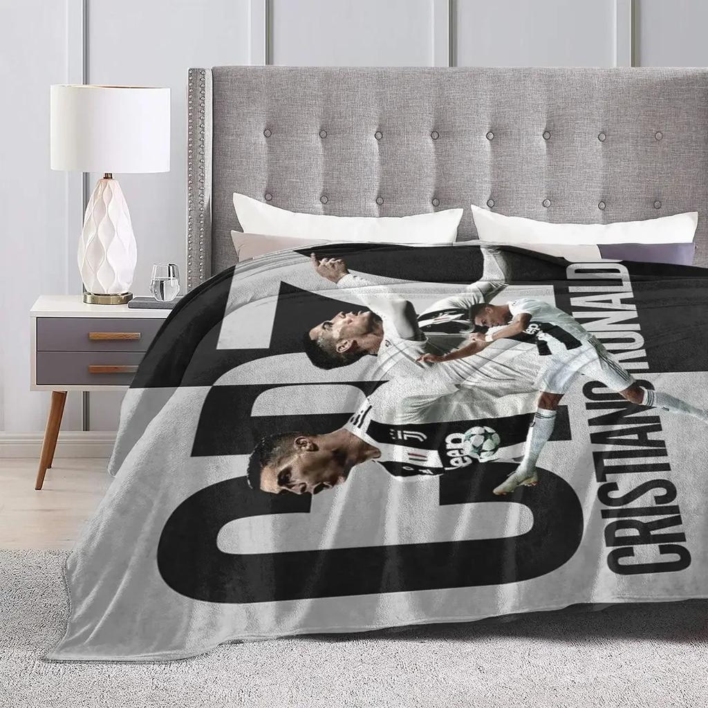 CR7 Cristiano Blanket Soft Warm Flannel Throw Blanket Bedspread for Bed Living Room Picnic Travel Home Sofa