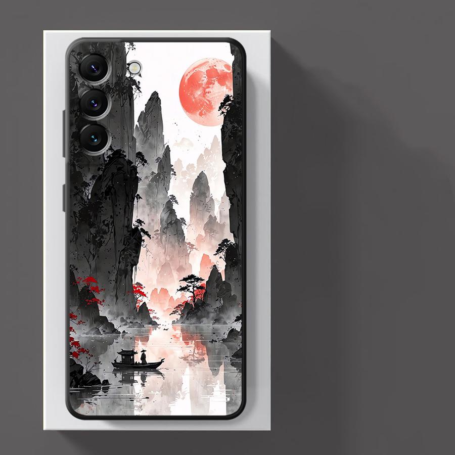 Чехол для телефона Funda для Xiaomi Redmi Note 12 Pro 10S 9S 10 14 11 11s 12s 9 7 8 13 Pro Plus Wash Painting Landscape
