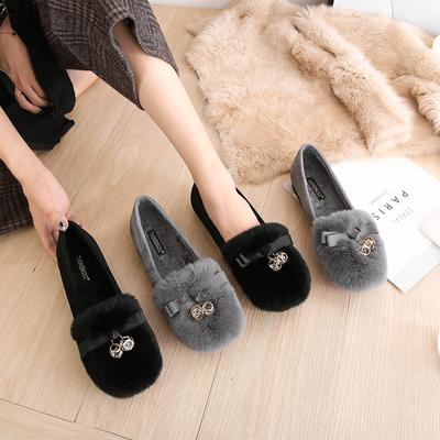 T31 Обувь Мао Мао женская зимняя 2025 осень бархатные хлопковые туфли на плоской подошве для беременных туфли-бобы