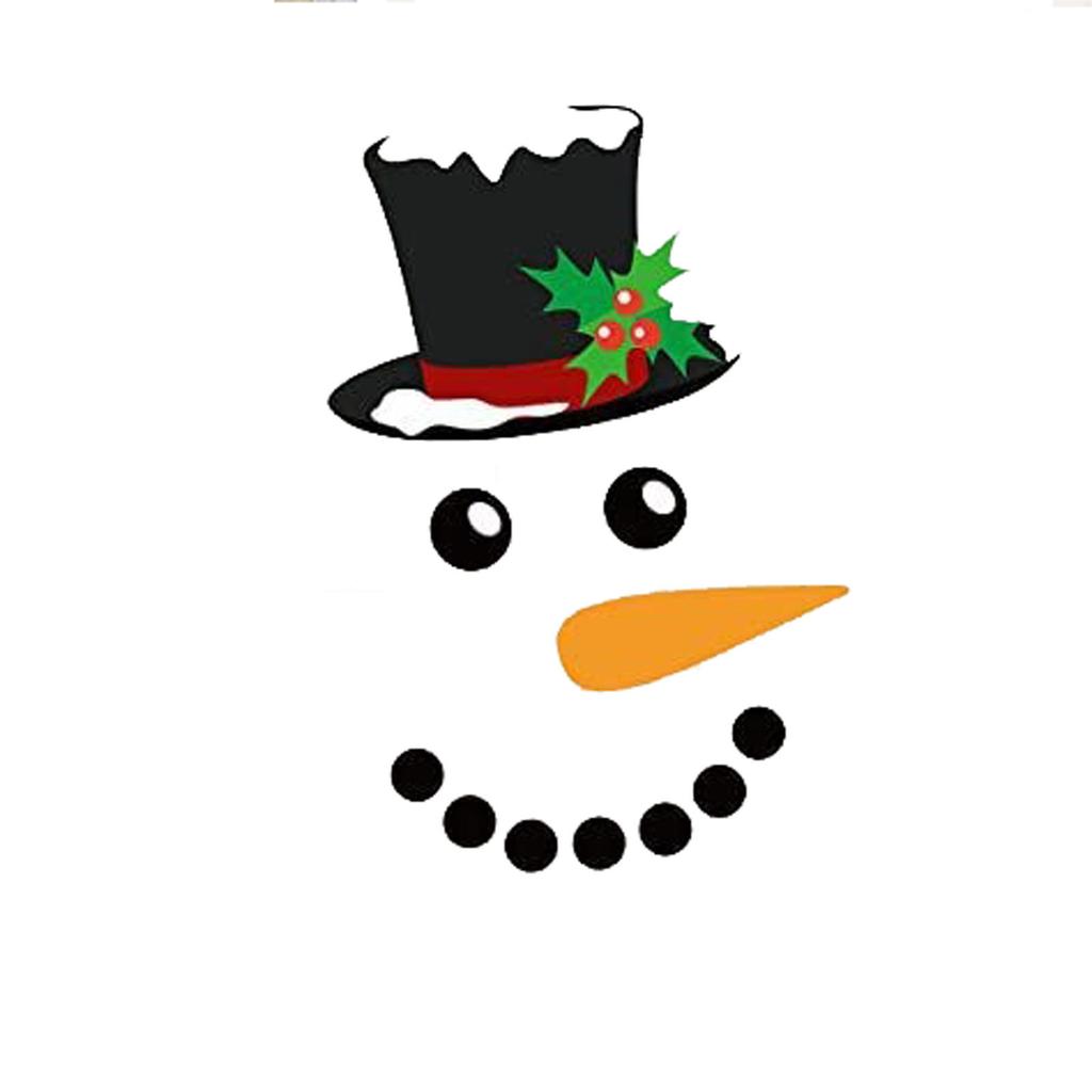 Веселые Рождественские украшения Декор гаражных ворот Снеговик Магниты Наклейки Наклейка на холодильник Лицо гараж Рождественский набор Светоотражающие автомобильные магнитные наклейки