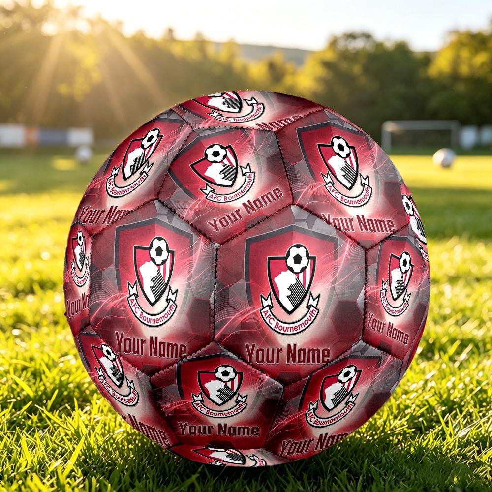 Personalized Size 5 Football Bournemouth Football Pattern Outdoor Game Sports Ball Gift