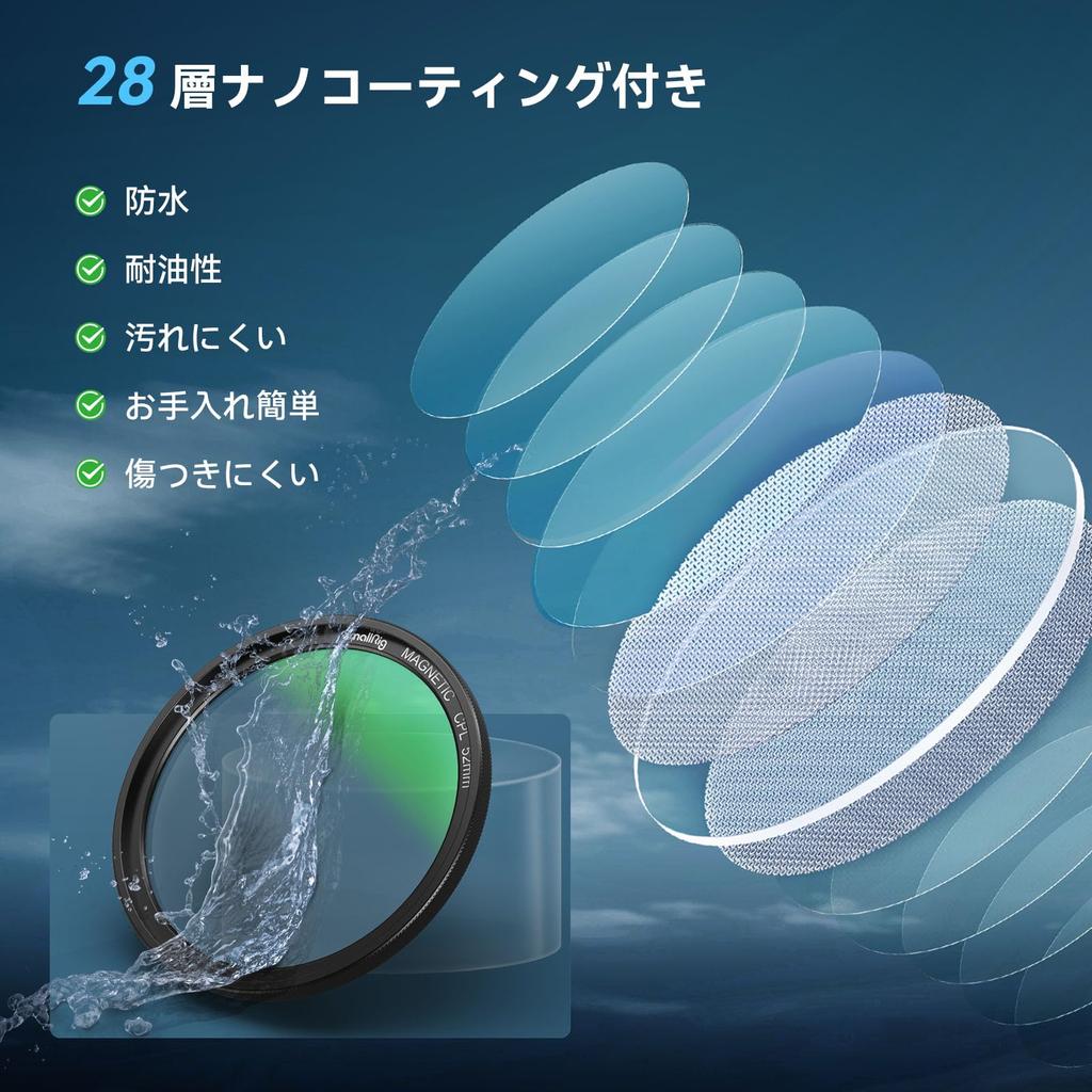 Комплект магнитных круговых поляризационных фильтров SmallRig 52 мм, совместимый с клеткой для смартфона с магнитным поляризационным фильтром CPL с адаптером фильтра HD