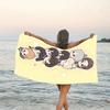 1pc Kpop Team4 Beach Towel, Beach and Seaside Swimming Pool Equipment, Fashion Pattern, Rectangular, Travel Essentials