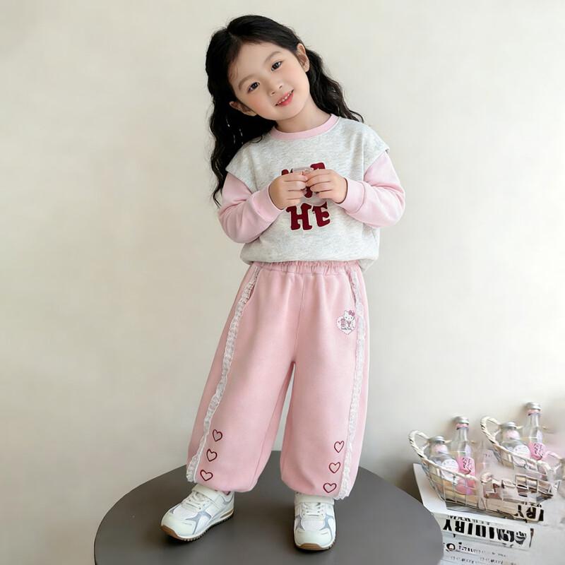 Hello Kitty Повседневные брюки для девочек с кружевной отделкой