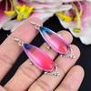 Bi-Color Tourmaline Gemstone 925 Sterling Silver Jewelry Earring 2.56" KG-1777