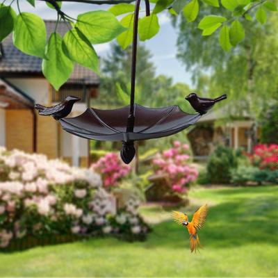 Подвесная кормушка для птиц, лоток для сбора семян, многоцелевая прочная железная подставка для зонта, платформа