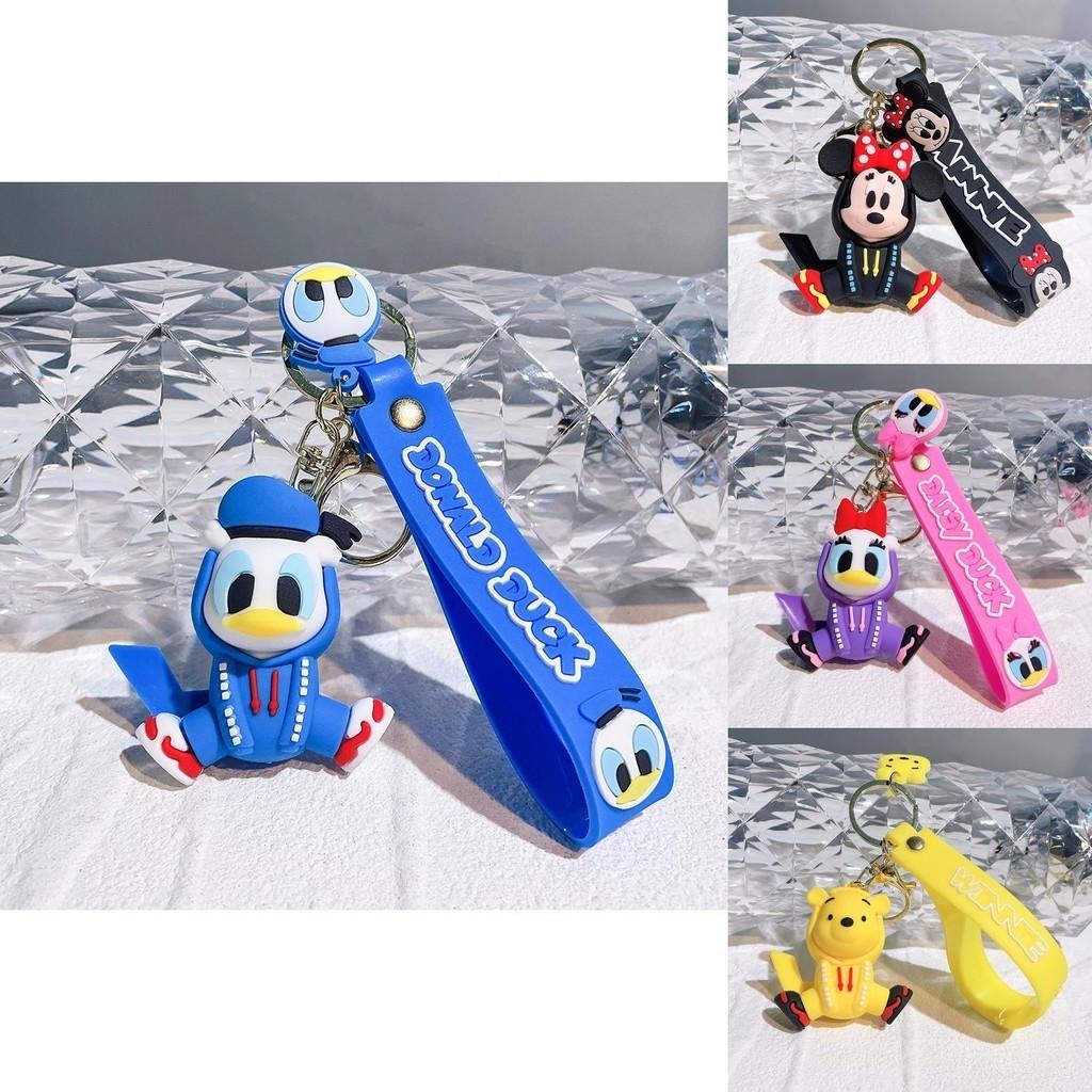 Adorable Mickey And Minnie Sweatshirt Keychain Cute Pvc Key Ring Birthday Gift