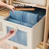 Large Storage Basket with Visible Window And Dustproof Lid Large Capacity Foldable Clothes Quilt Blanket Storage Box Wardrobe Organizer Underwear