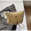 Small bag women's 2025 new messenger bag fashion trend line Korean niche high-end chain handbag women's bag