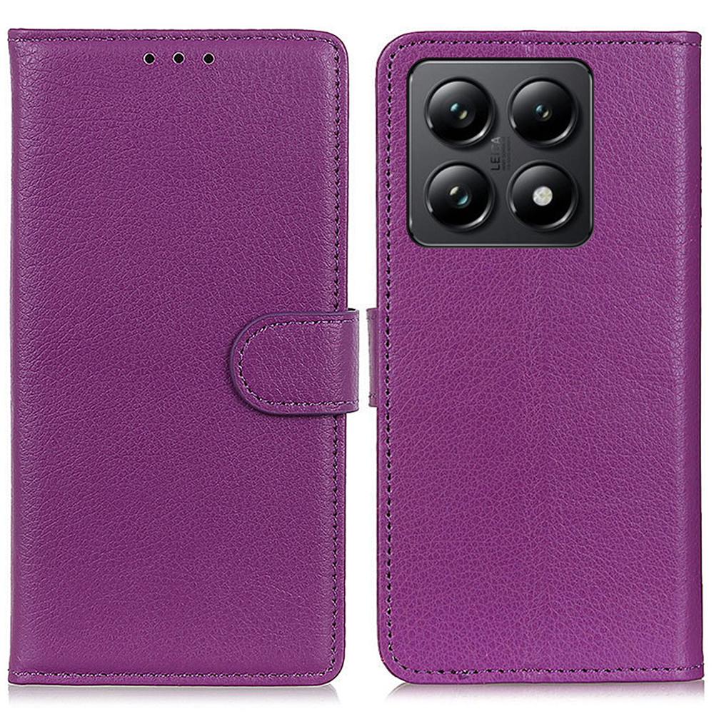 For Xiaomi 14T Wallet Case PU Leather Phone Cover Litchi Texture