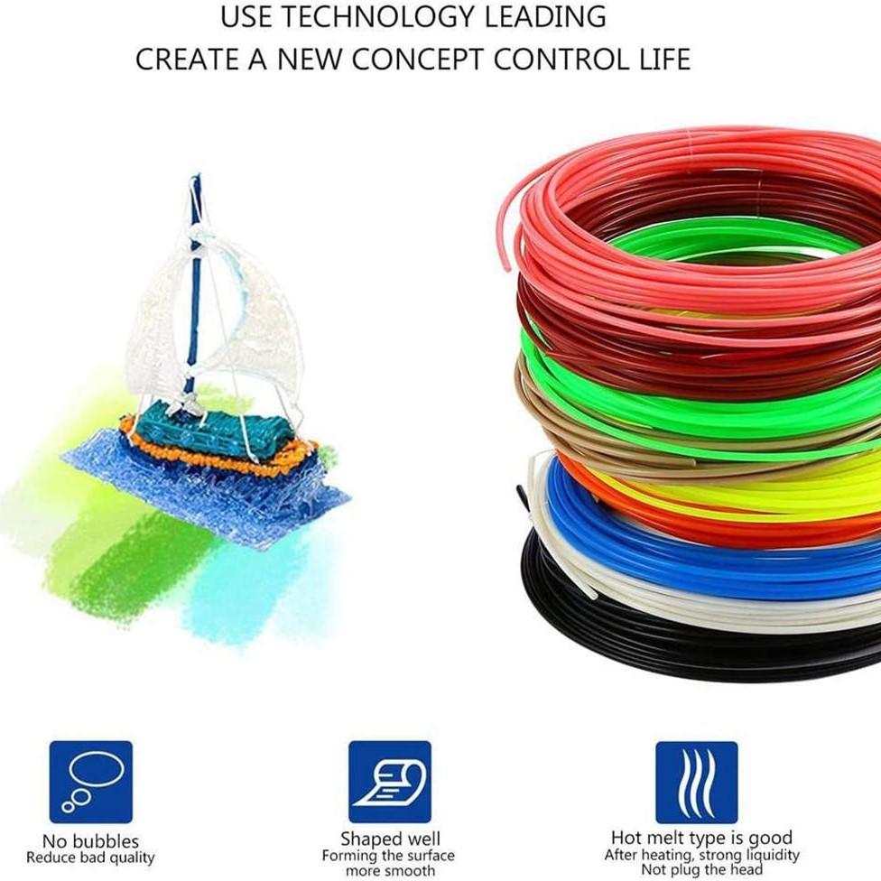 Запасные стержни для 3D-ручки PLA 1,75 мм, карандаш для печати без запаха, цвета, пластиковая проволока накаливания для интеллектуального 3D-принтера для рисования