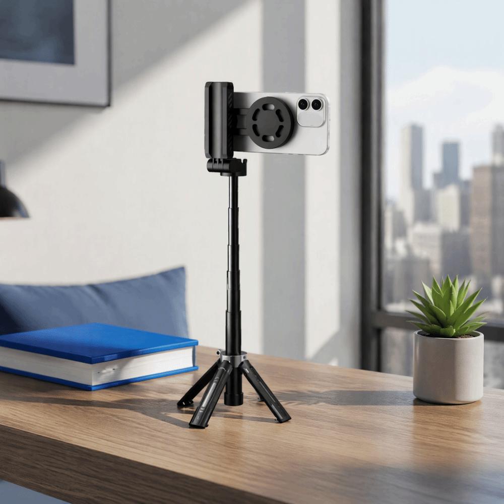 Magnetic Pocket Selfie Stick 360 Rotation Bluetooth Selfie Stick Phone Stand Phone Tripod Travel