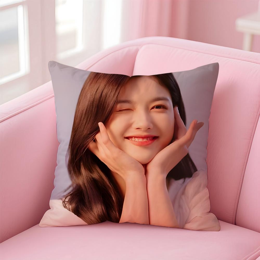 Горячая K-pop Очаровательная корейская актриса ККим Юджон Наволочка для подушки Короткий плюш Невидимая молния Комната Диван Наволочка