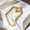 14K Ivy Charm Chain Gold Ring