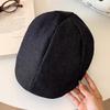 Japanese Flat Top Dark Denim Bow Equestrian Hat Women'S Spring And Summer Face Small Wide Brim Cap