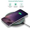 Ультратонкая быстрая беспроводная зарядная подставка для Samsung Galaxy S24 S23 S22 iPhone 16-12 Pro Max Беспроводная индукционная зарядная станция