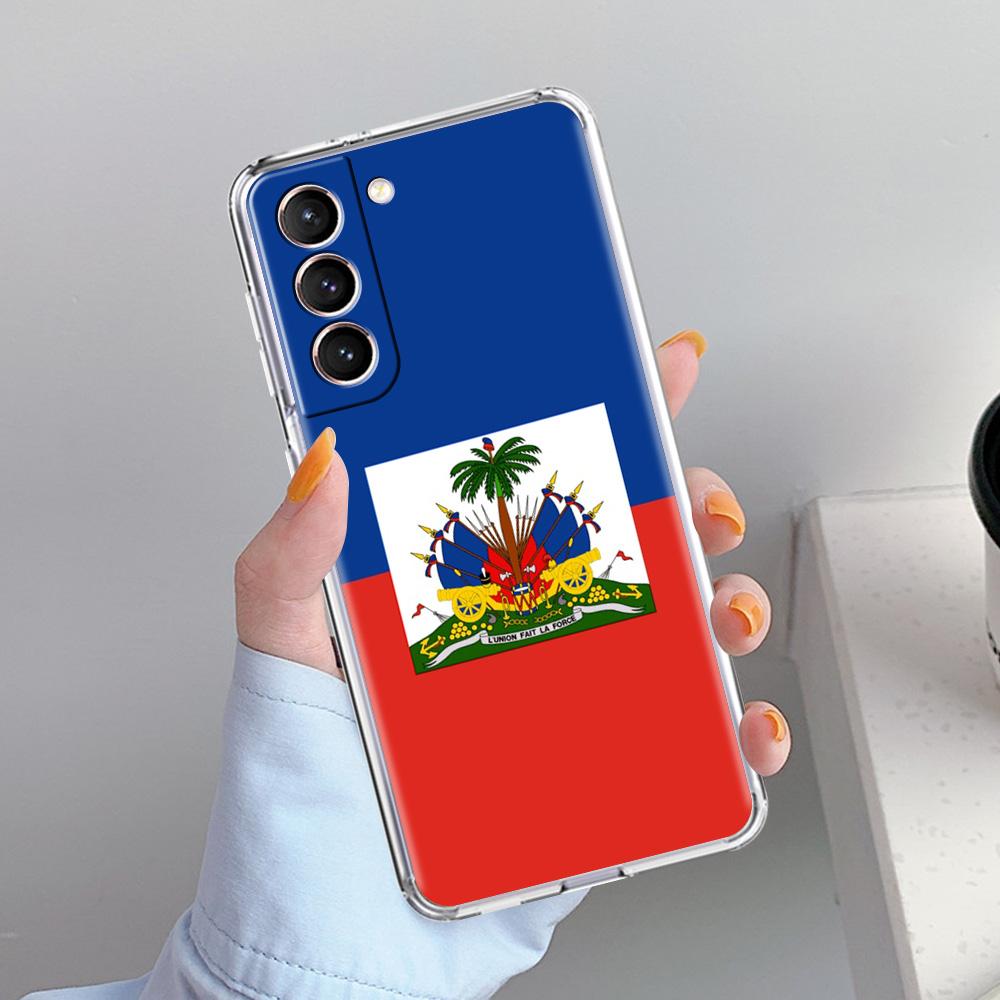 Чехол для телефона Samsung Galaxy S26 S25 S24 S23 S22 Ultra S20 S21 FE 5G Plus Мягкий прозрачный чехол доставка Флаг Гаити