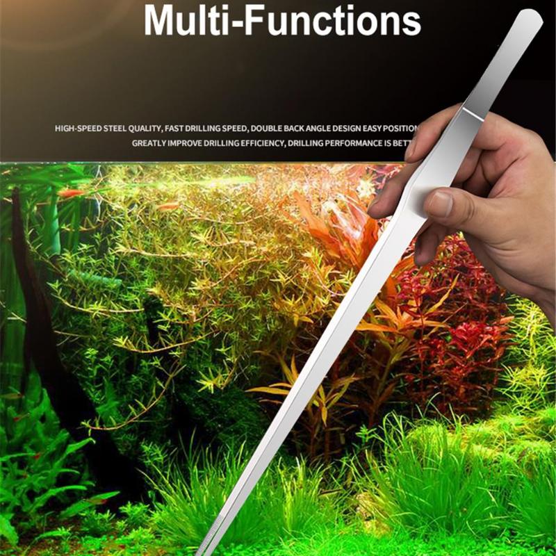 Curve and Straight Aquarium Tweezers Aquarium Cleaner Aquatic Plant Tweezers Stainless Steel Tweezers Aquarium Cleaner